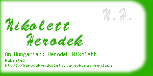 nikolett herodek business card